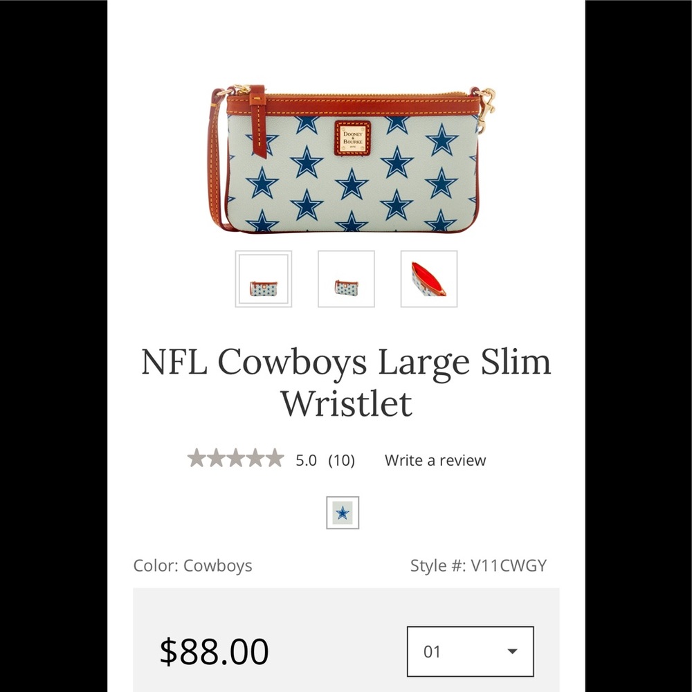 New NFL DALLAS COWBOYS large slim wristlet. ⭐️ 🏈